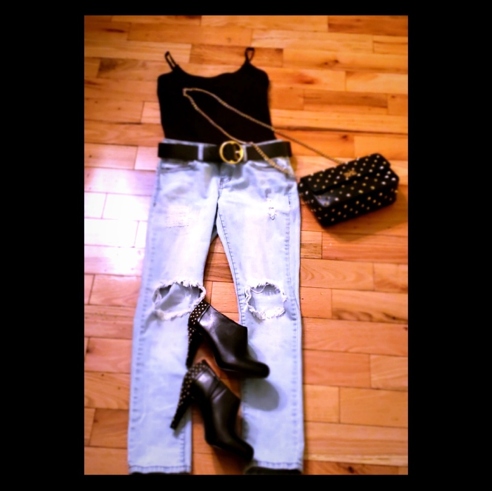 Light Blue Ripped Jean's